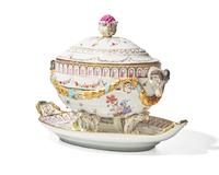 A Meissen Marcolini-Period porcelain covered tureen and oval platter, Germany, 1774-1814
