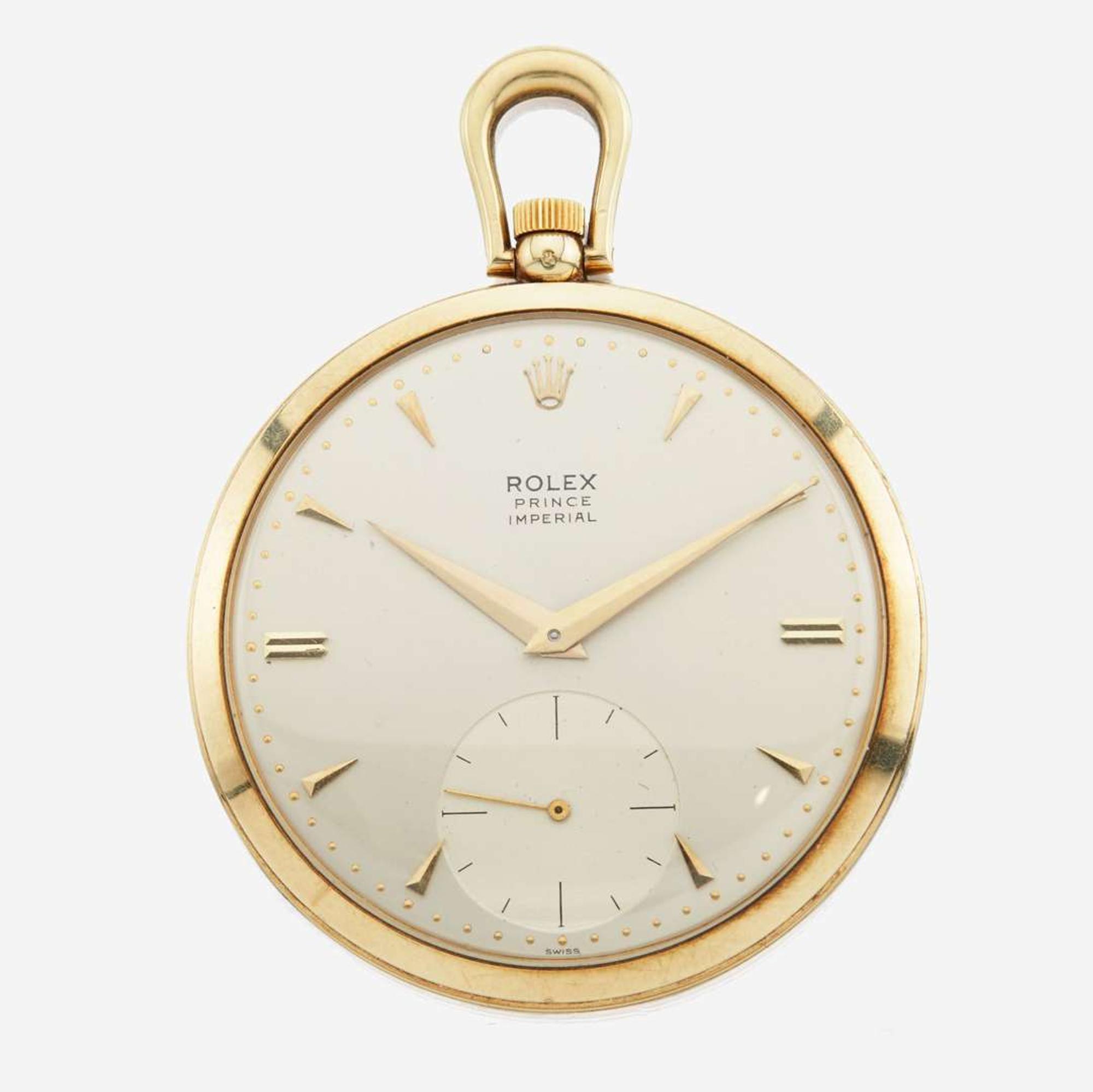 An openface pocket watch, Rolex Prince Imperial