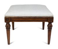A Pair of Louis XV Style Fauteuils and an Associated Stool