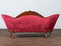 A Victorian Floral Carved Rosewood Parlor Settee