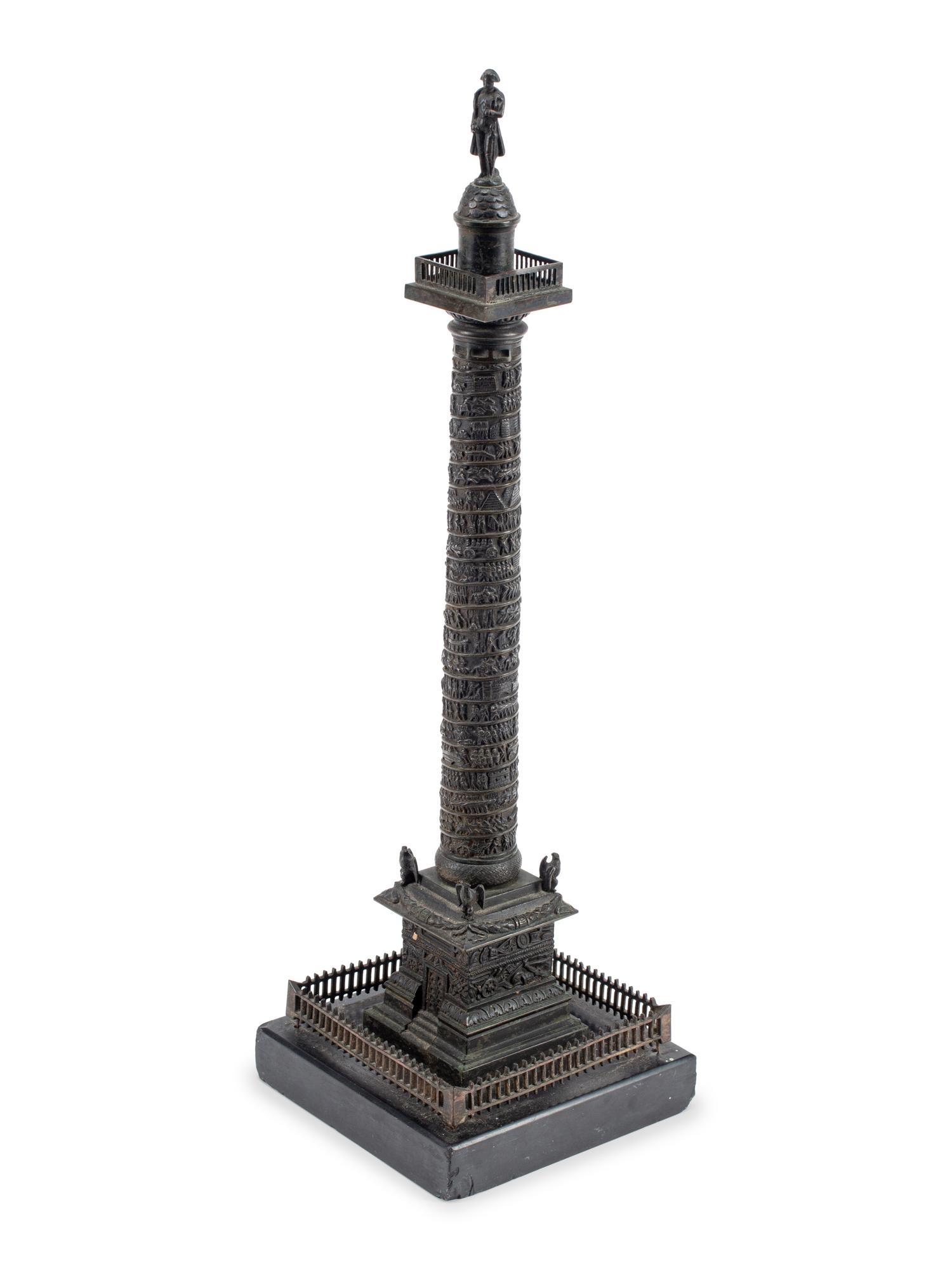 A Grand Tour Bronze Model of the Vendôme Column