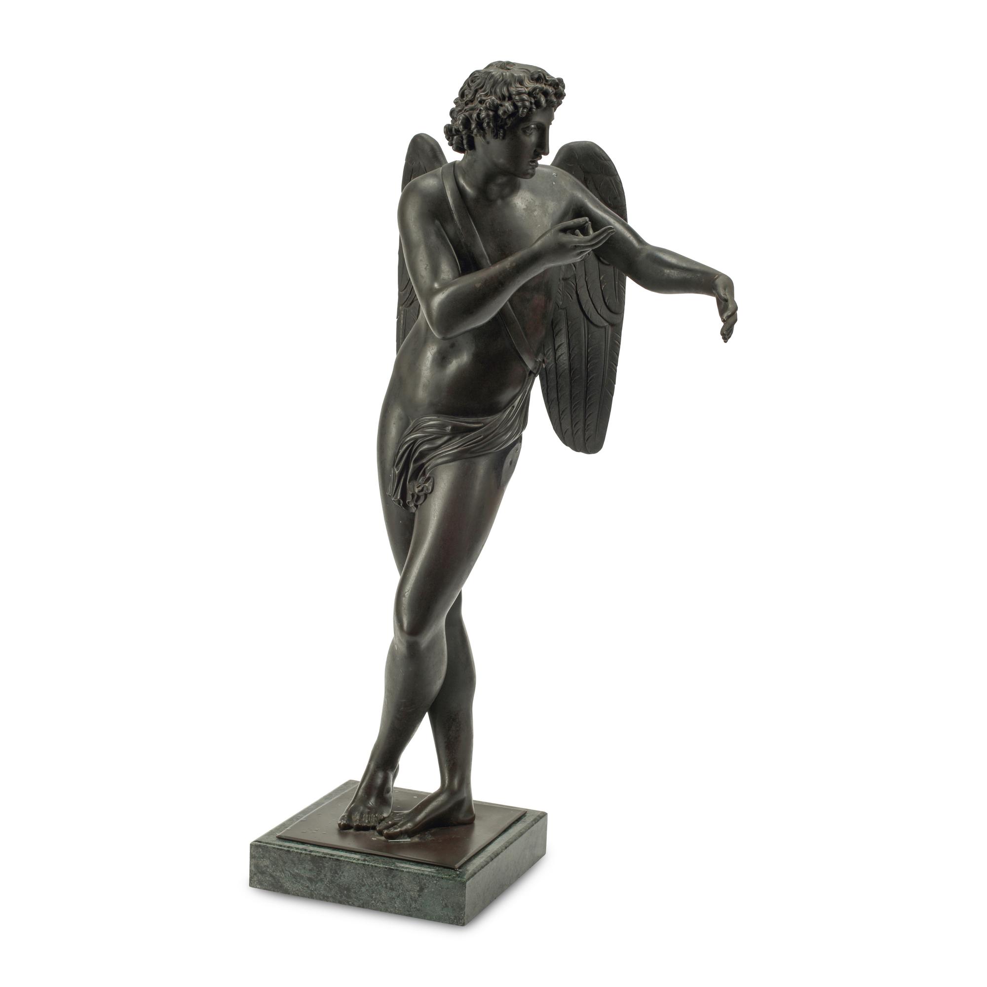 A French Patinated Bronze Figure of Cupid