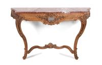 A Louis XV Style Walnut Console