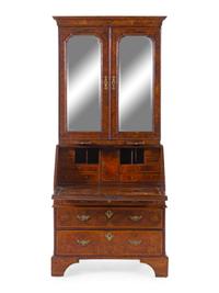 A George II Walnut Secretary Bookcase