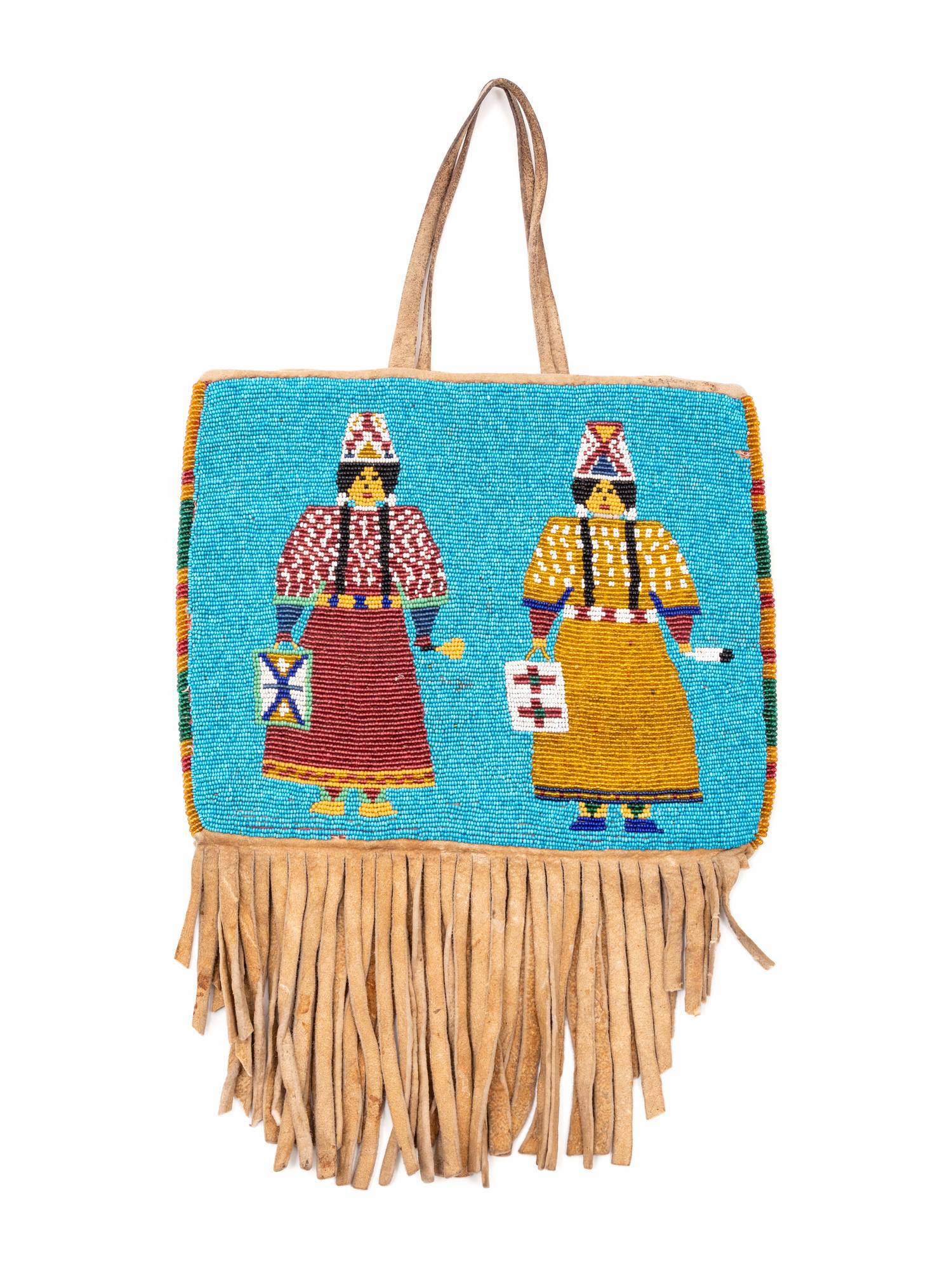 Yakima / Nez Perce Pictorial Beaded Flat Bag