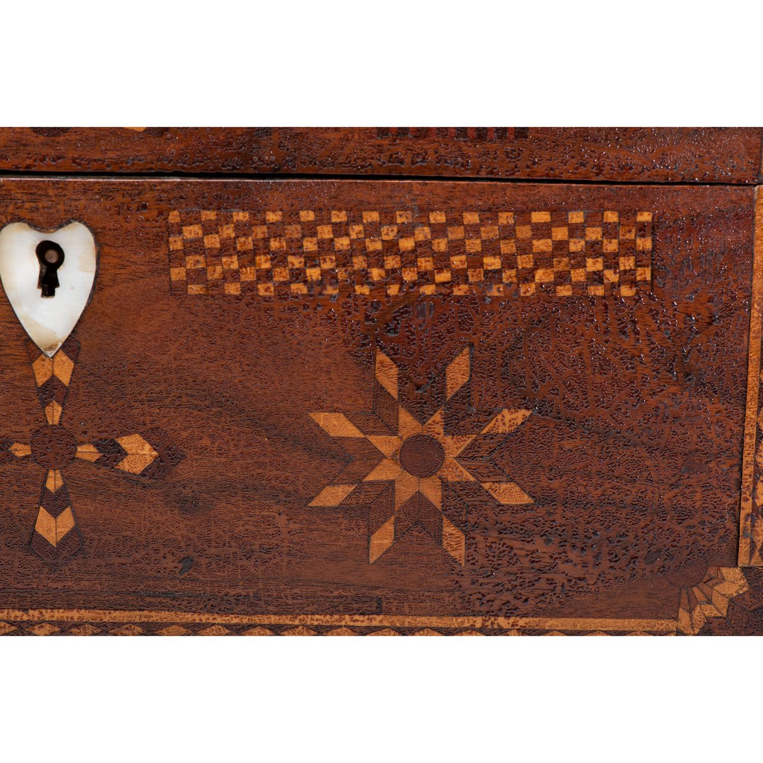 A Folk Art Marquetry Chest