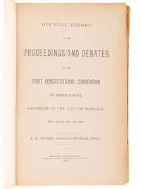 [NORTH DAKOTA]. A collection of early North Dakota legislative publications, comprising: