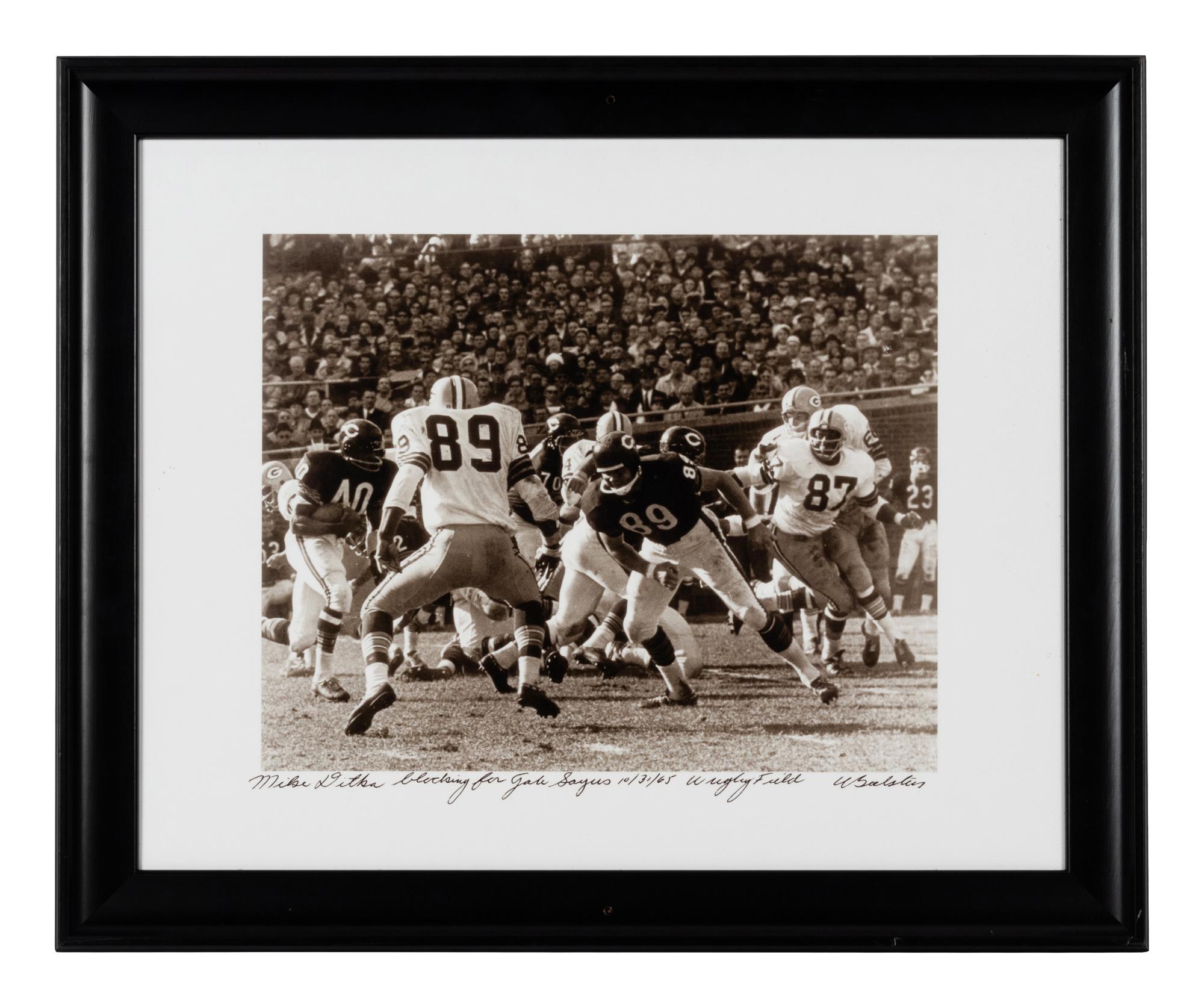 A Group of Five Photographs Depicting Mike Ditka as Chicago Bears Player Formerly Displayed at Mike Ditka’s Restaurant