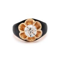 DIAMOND AND ENAMEL RING