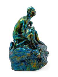 A Zsolnay Iridescent Figural Group