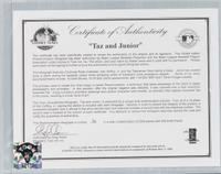 A Ken Griffey Jr. Signed Autograph "Taz and Junior" Display,