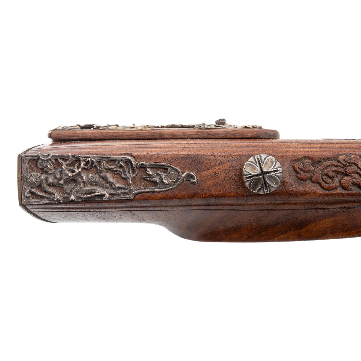 Contemporary Flintlock Jaeger Rifle with Actaeon and Diana Motifs