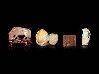 Four Chinese Hardstone Carvings