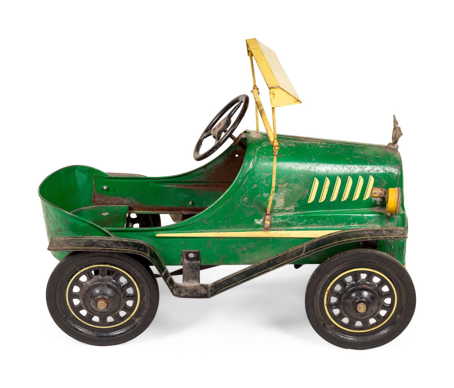 A Green-Painted Pedal Car
