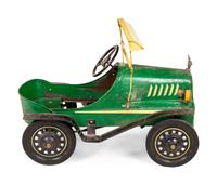 A Green-Painted Pedal Car