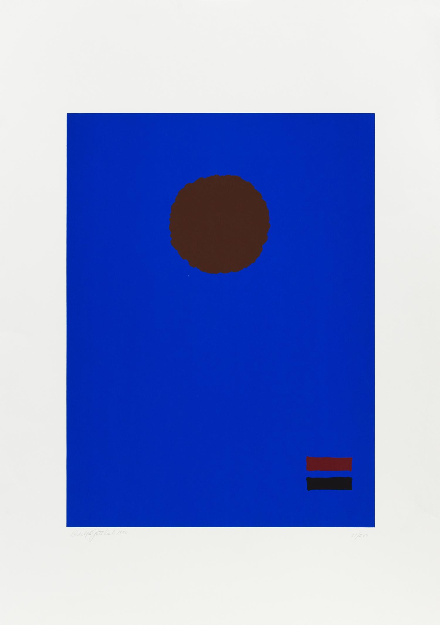 Adolph Gottlieb, (American, 1903-1974), Blue Night, 1970