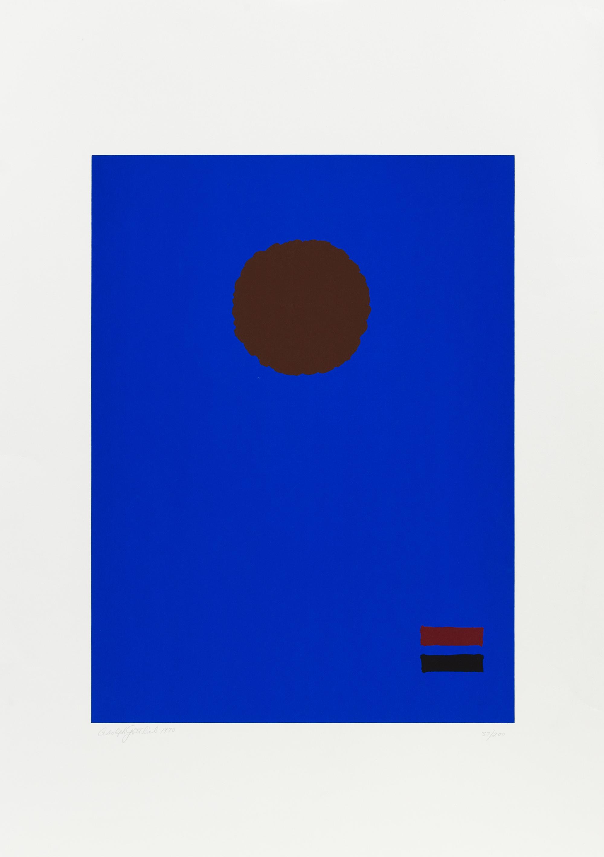 Adolph Gottlieb, (American, 1903-1974), Blue Night, 1970