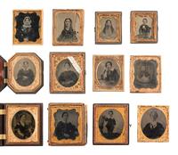 [EARLY PHOTOGRAPHY] 75+ tintypes and ambrotypes of civilians, incl. occupational and outdoor views.