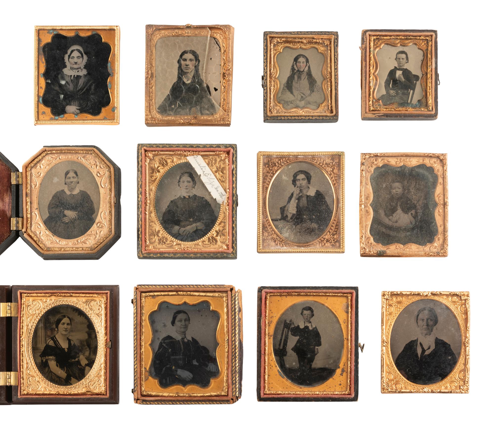 [EARLY PHOTOGRAPHY] 75+ tintypes and ambrotypes of civilians, incl. occupational and outdoor views.