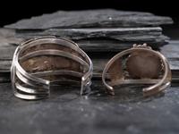 Navajo Silver and Turquoise Cuff Bracelets