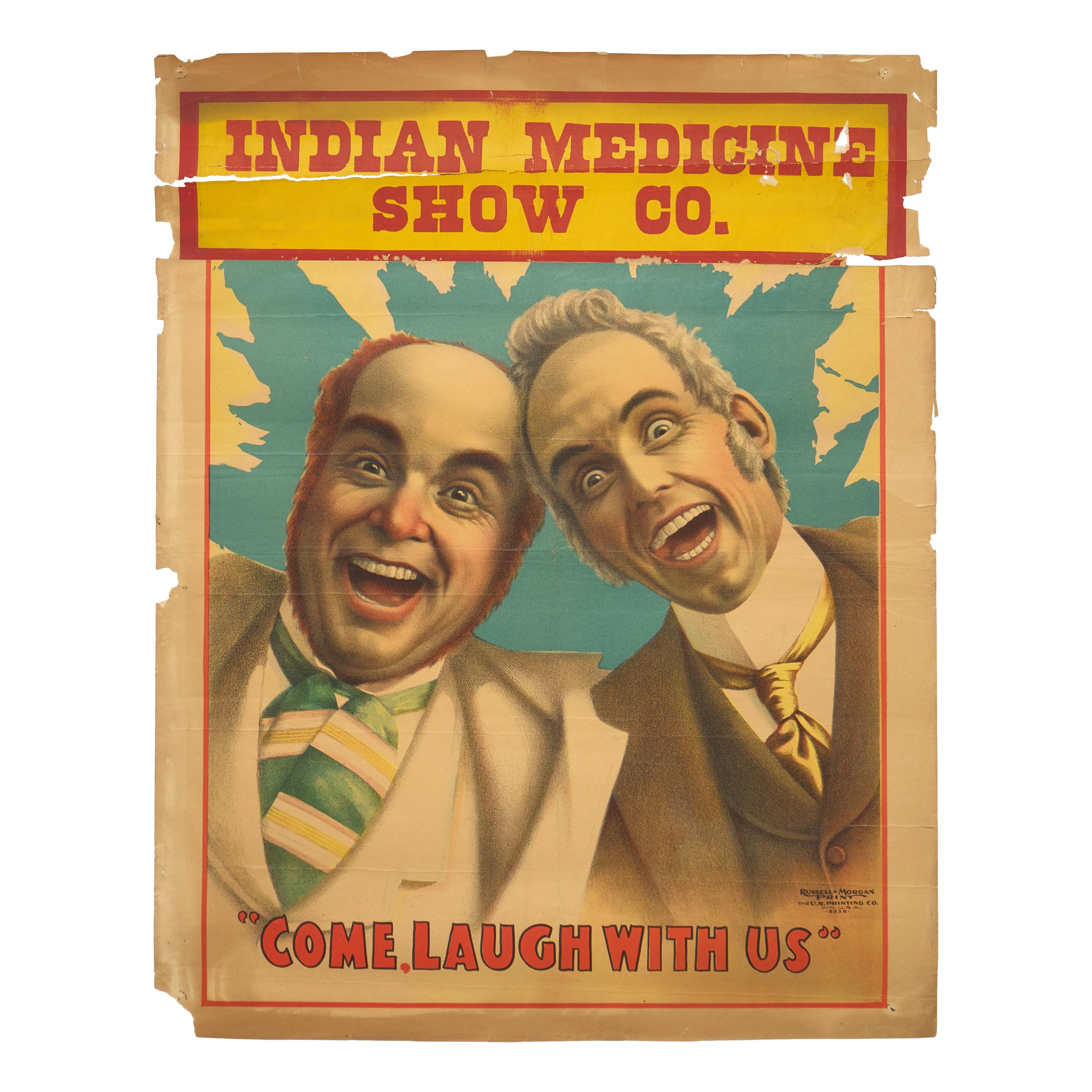 [Curiosa] Indian Medicine Show Co. "Come, Laugh With Us" Poster