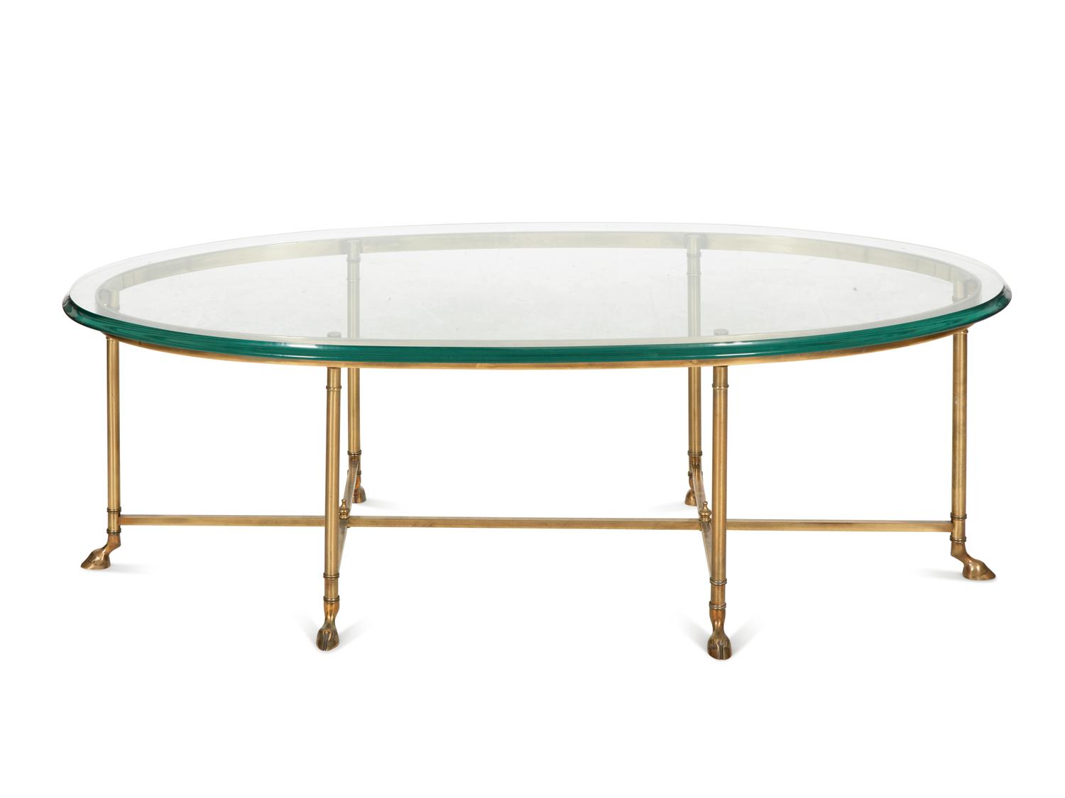 A Labarge Brass and Glass Coffee Table