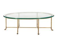 A Labarge Brass and Glass Coffee Table