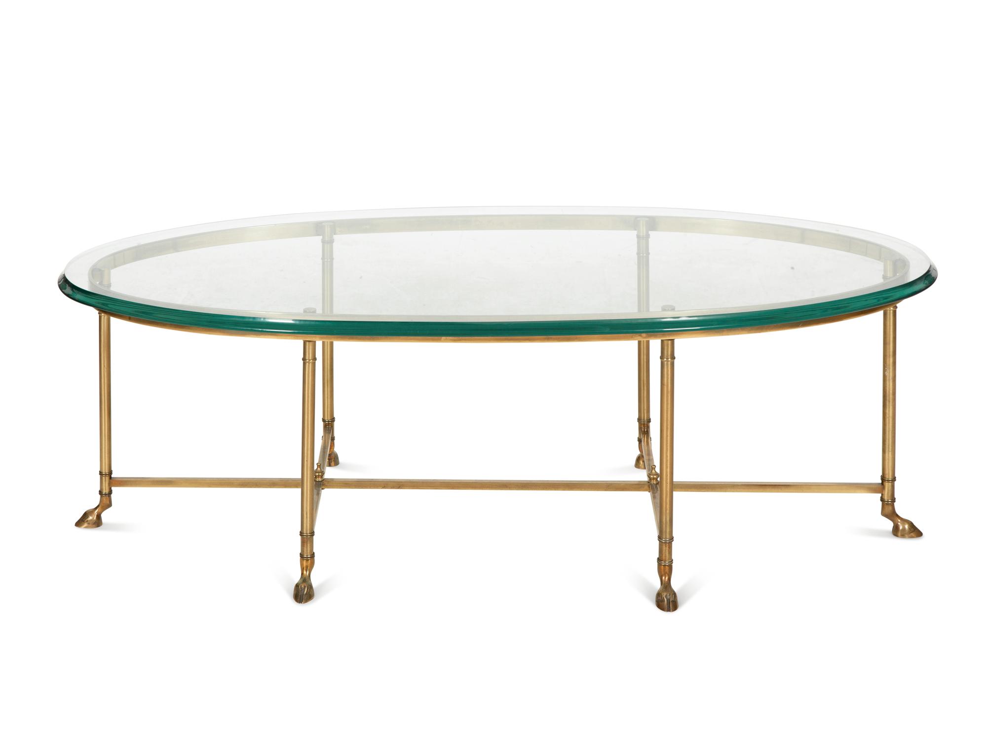 A Labarge Brass and Glass Coffee Table