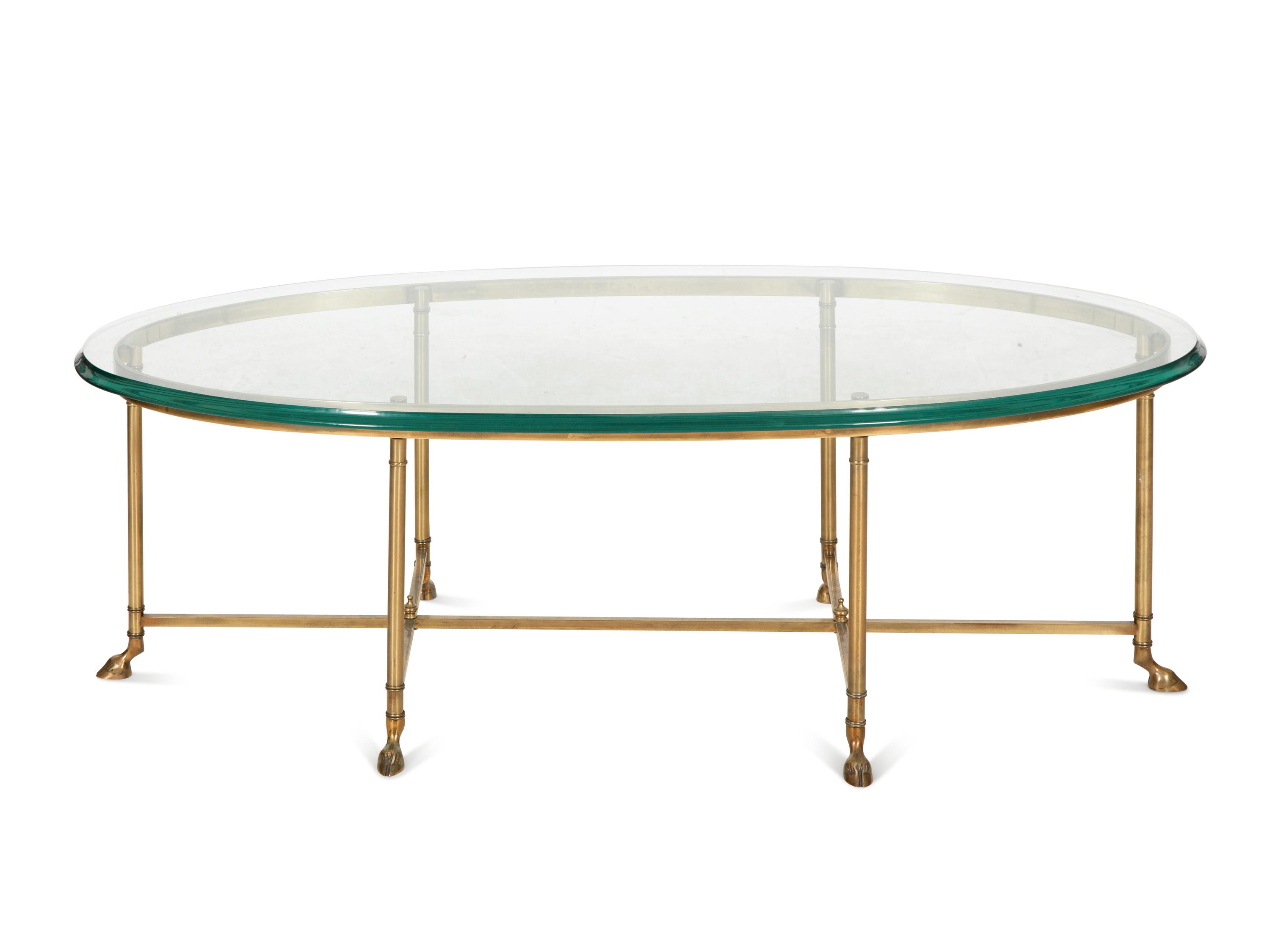 A Labarge Brass and Glass Coffee Table