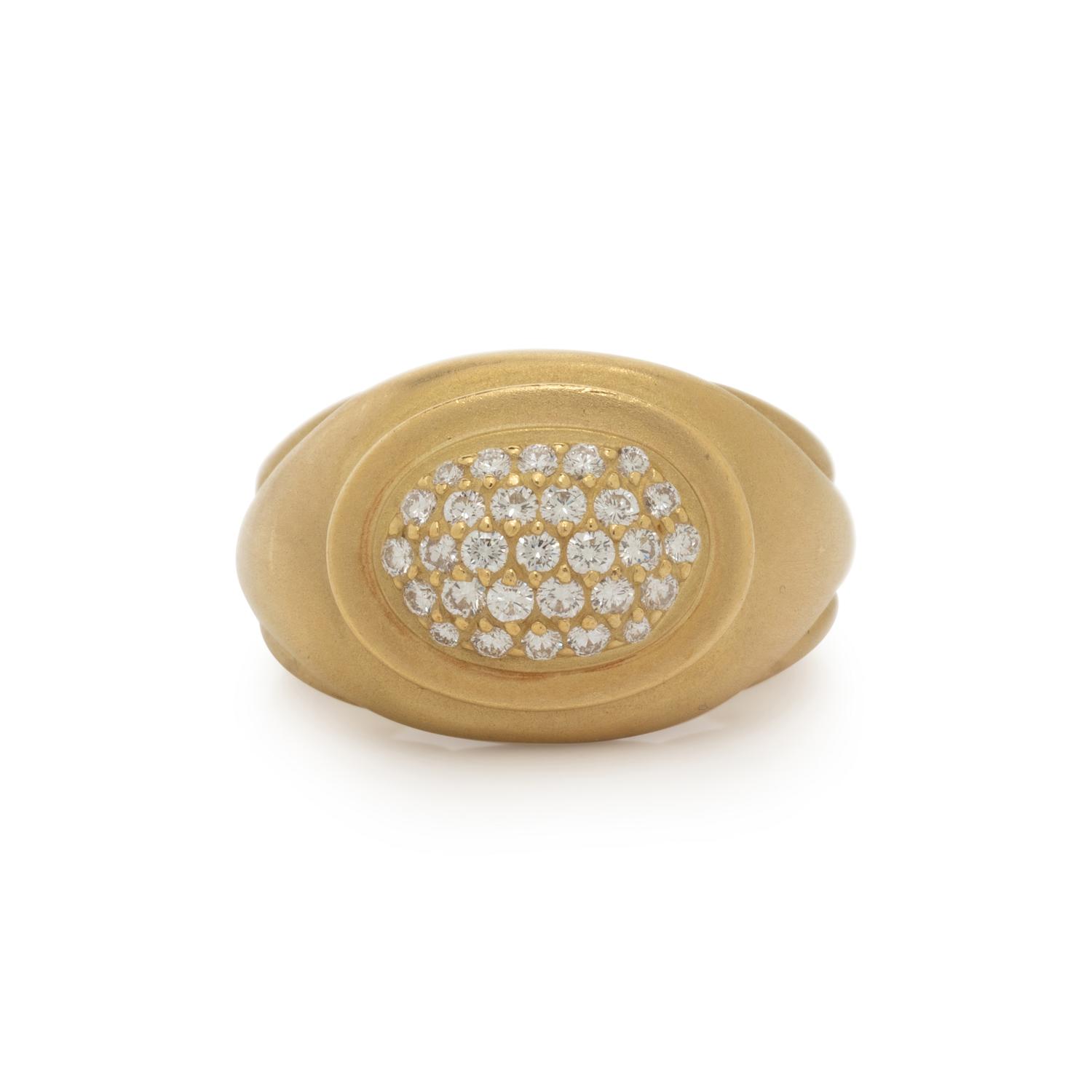 KIESELSTEIN-CORD, DIAMOND AND YELLOW GOLD RING