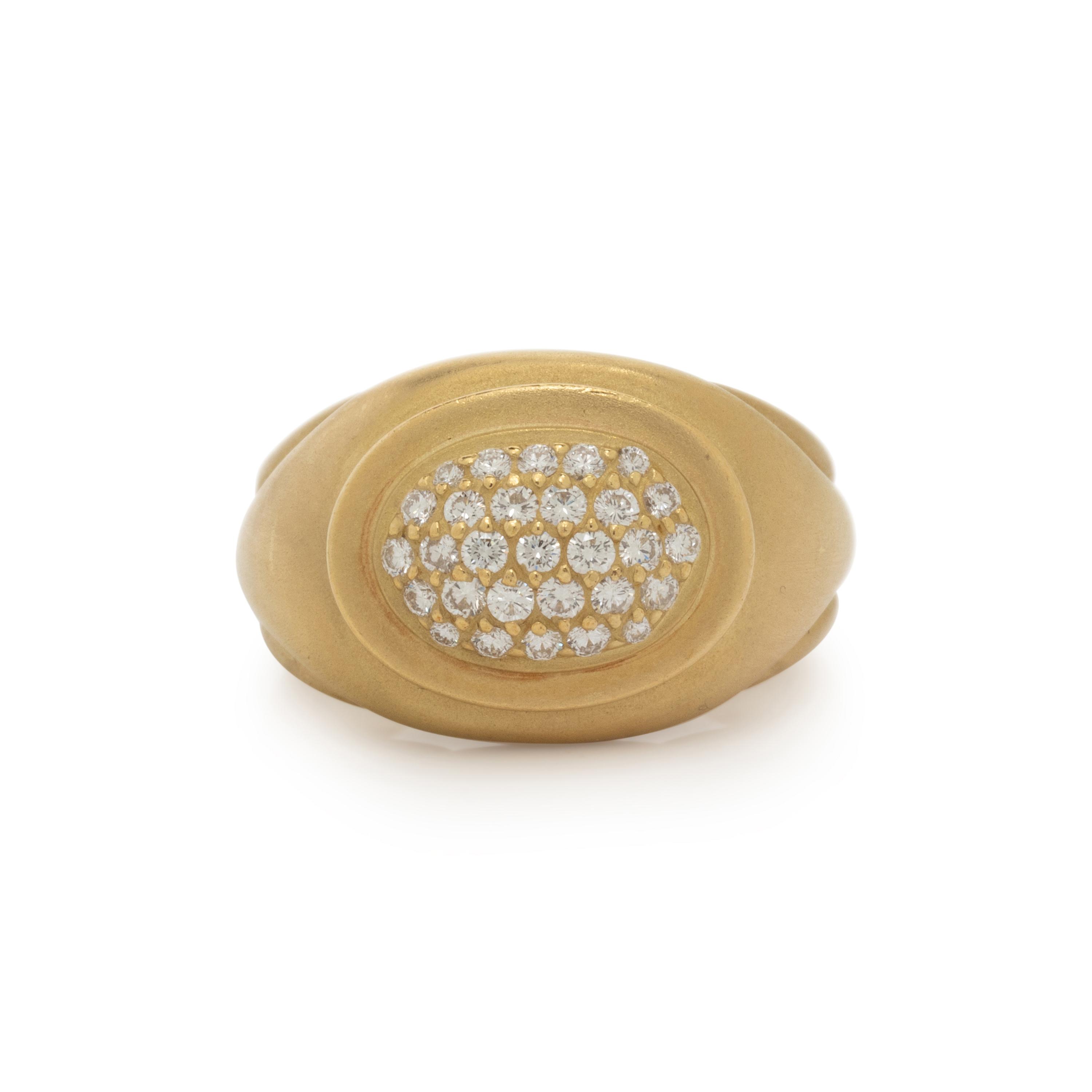 KIESELSTEIN-CORD, DIAMOND AND YELLOW GOLD RING