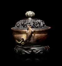 A Chinese Bronze Censer and Cover
