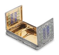 An Austrian Plique-a-Jour Enamel and Silver Cigarette Case