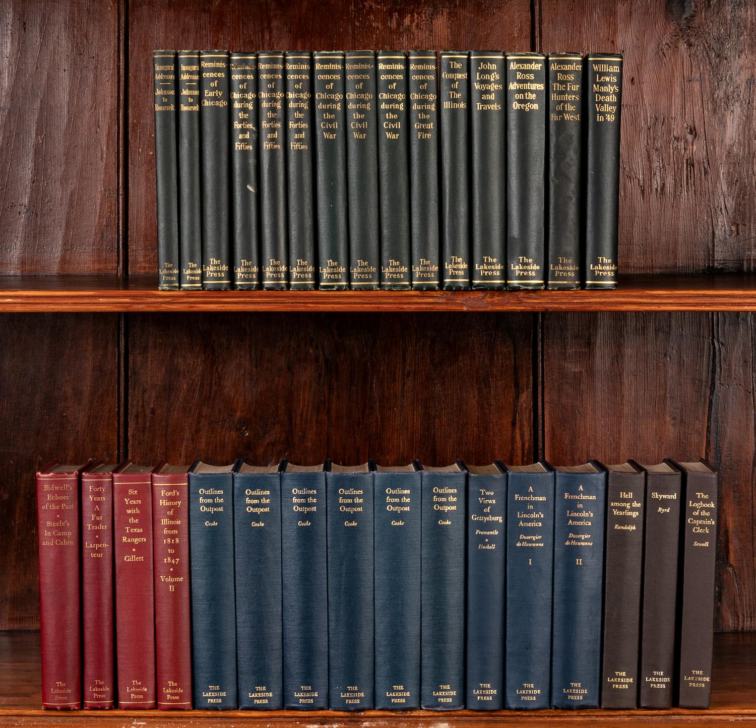[LAKESIDE CLASSICS]. A non-consecutive run of 31 titles published in R. R. Donnelley's Lakeside Classics Series. Chicago: R. R. Donnelley Press, 1905-1995.
