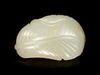 A White Jade Carving of An Erotic Scene