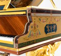 An Empire Style Kingwood, Giltwood and Painted Art Case Piano