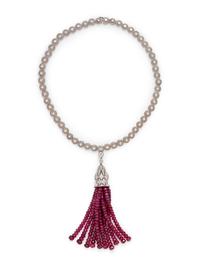 CONVERTIBLE DIAMOND AND RUBY NECKLACE