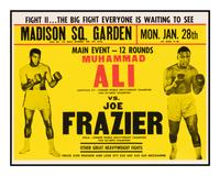 A Muhammad Ali vs. Joe Frazier 1974 Madison Square Garden On Site Fight Poster