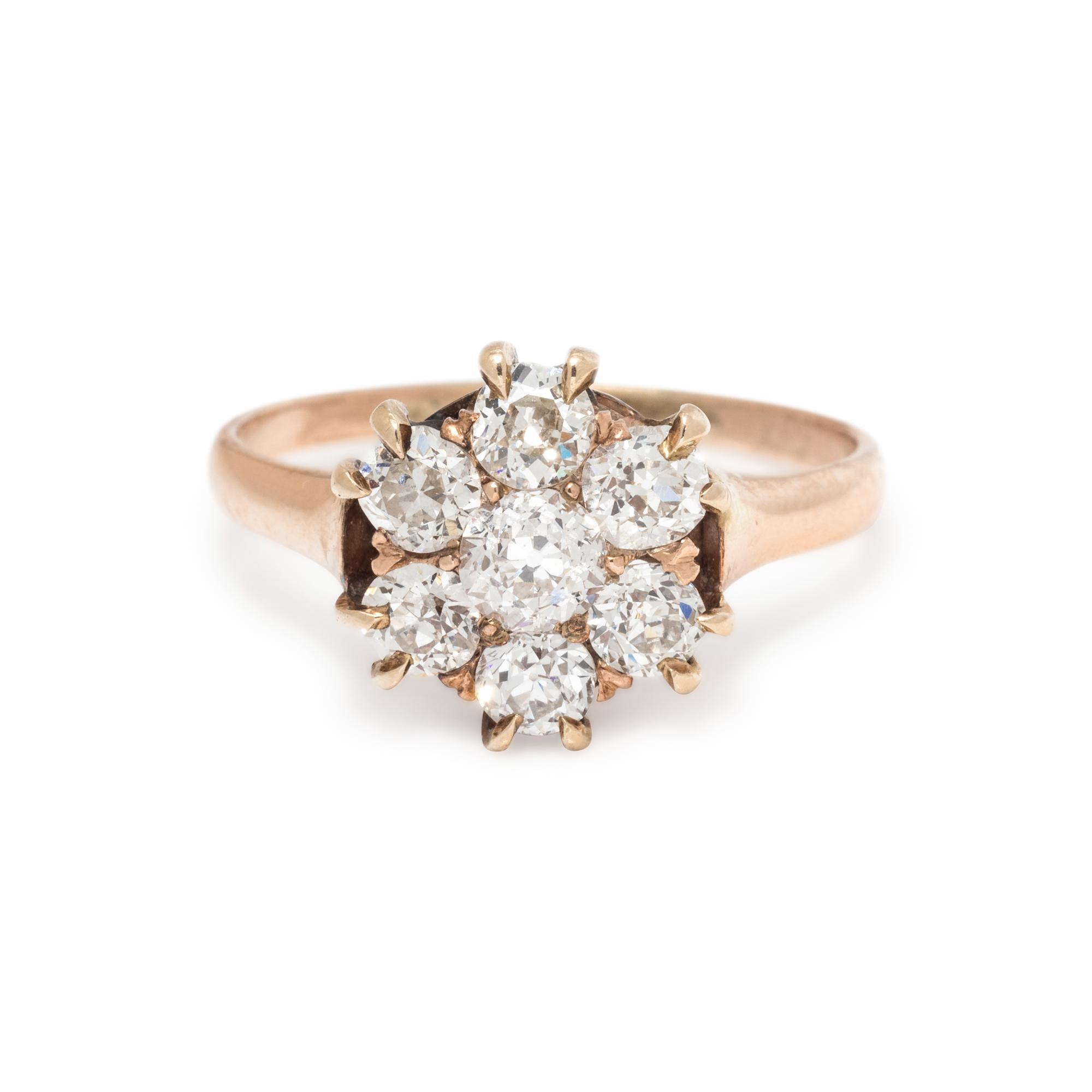 ANTIQUE, DIAMOND CLUSTER RING