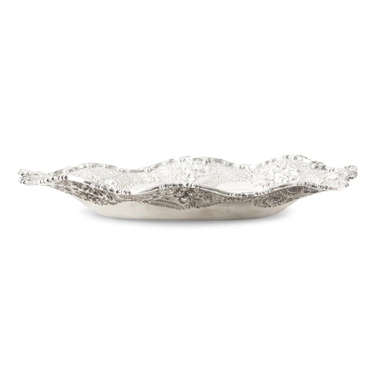 An American Silver Floral Repousse Bowl