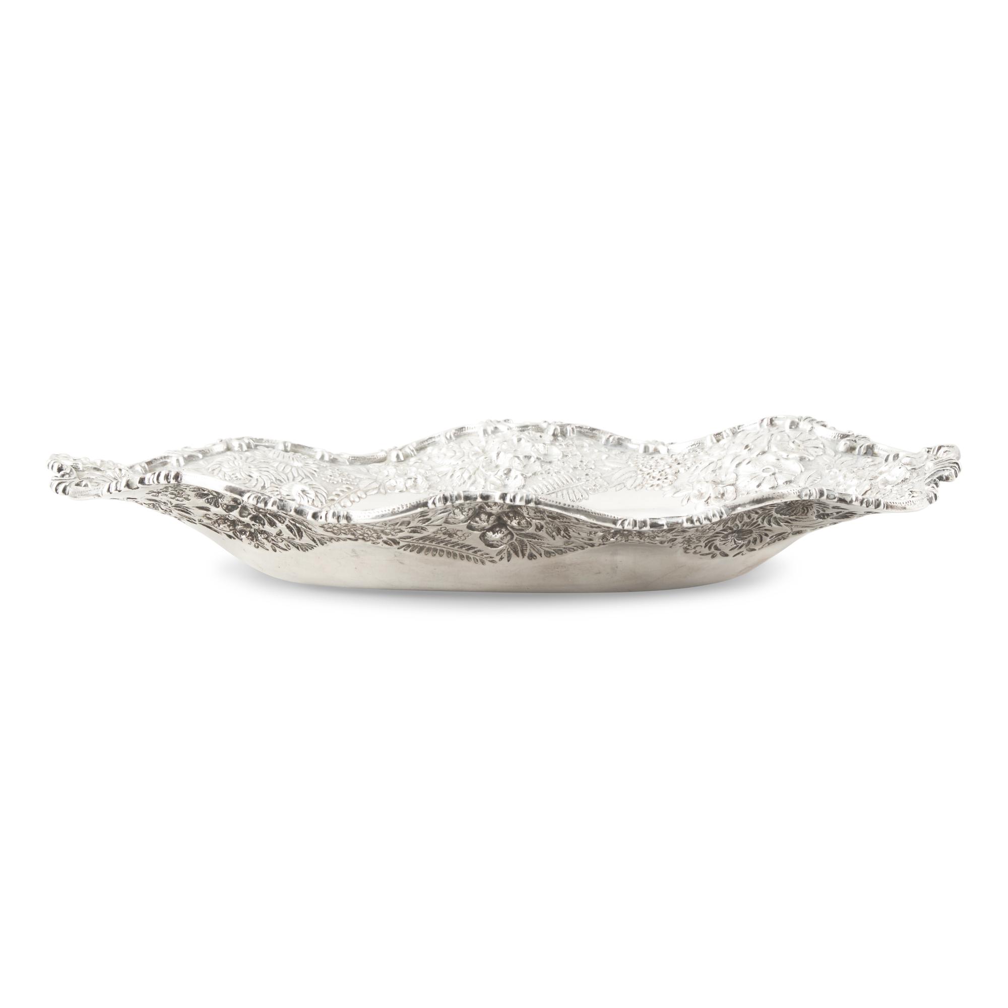 An American Silver Floral Repousse Bowl