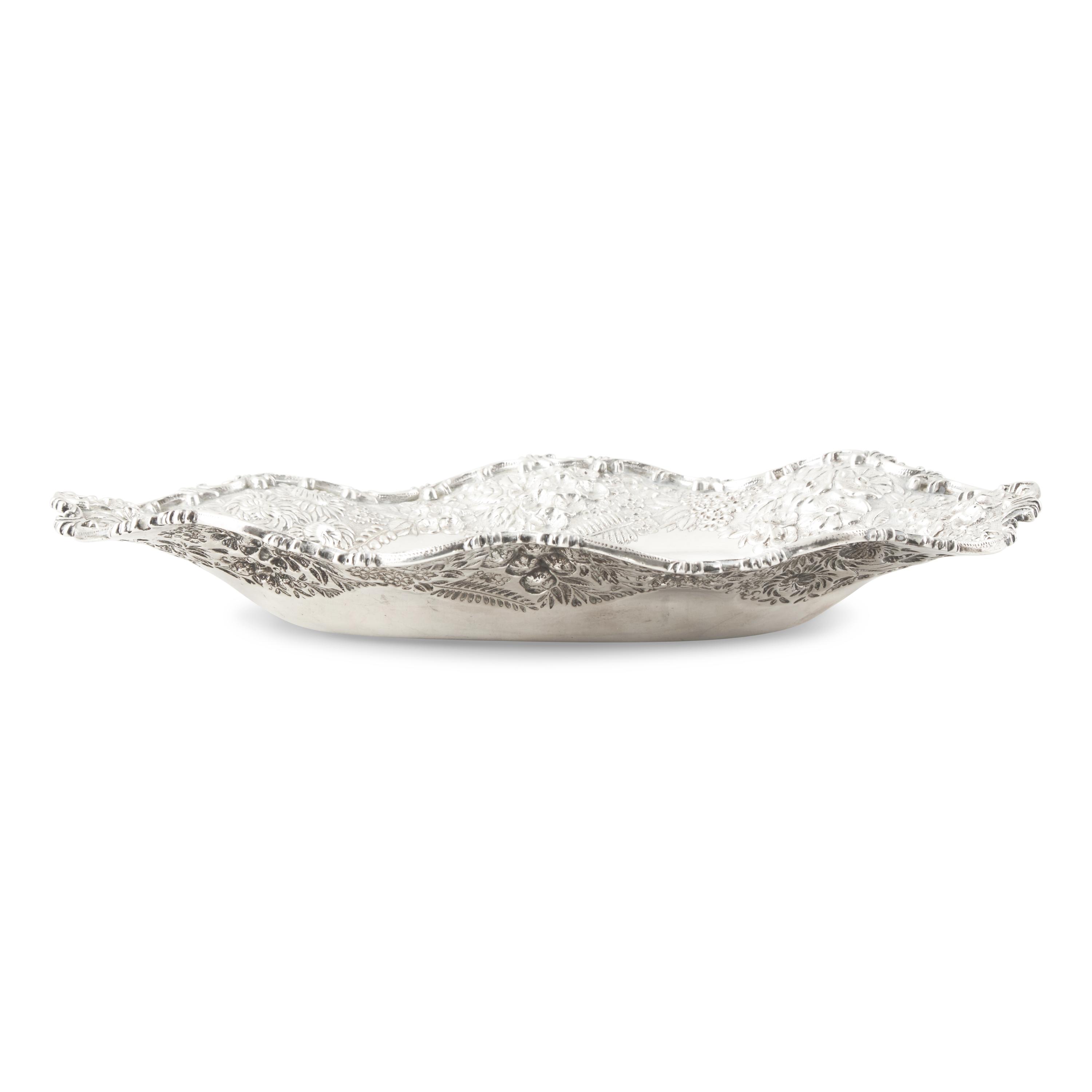 An American Silver Floral Repousse Bowl
