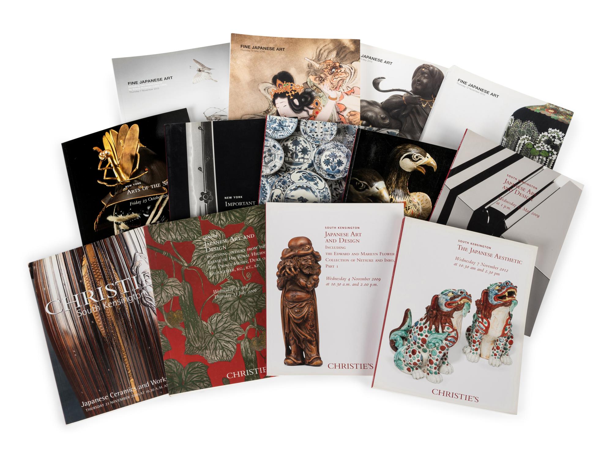 [JAPANESE WORKS OF ART] A group of reference works and auction catalogues about Japanese works of art