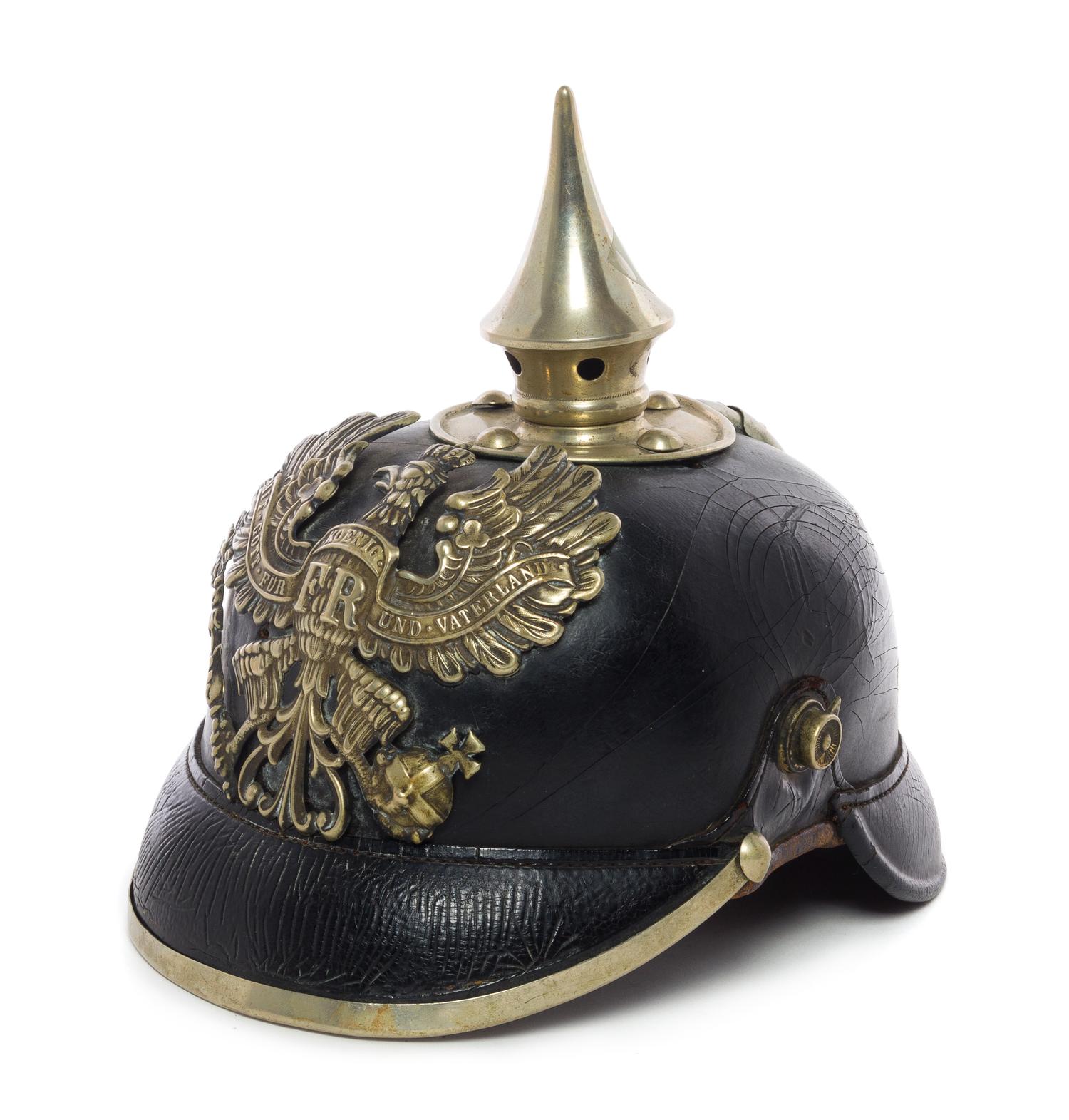 A Prussian Infantry Pickelhaube Length 9 1/2 inches. — EARLY 20TH CENTURY