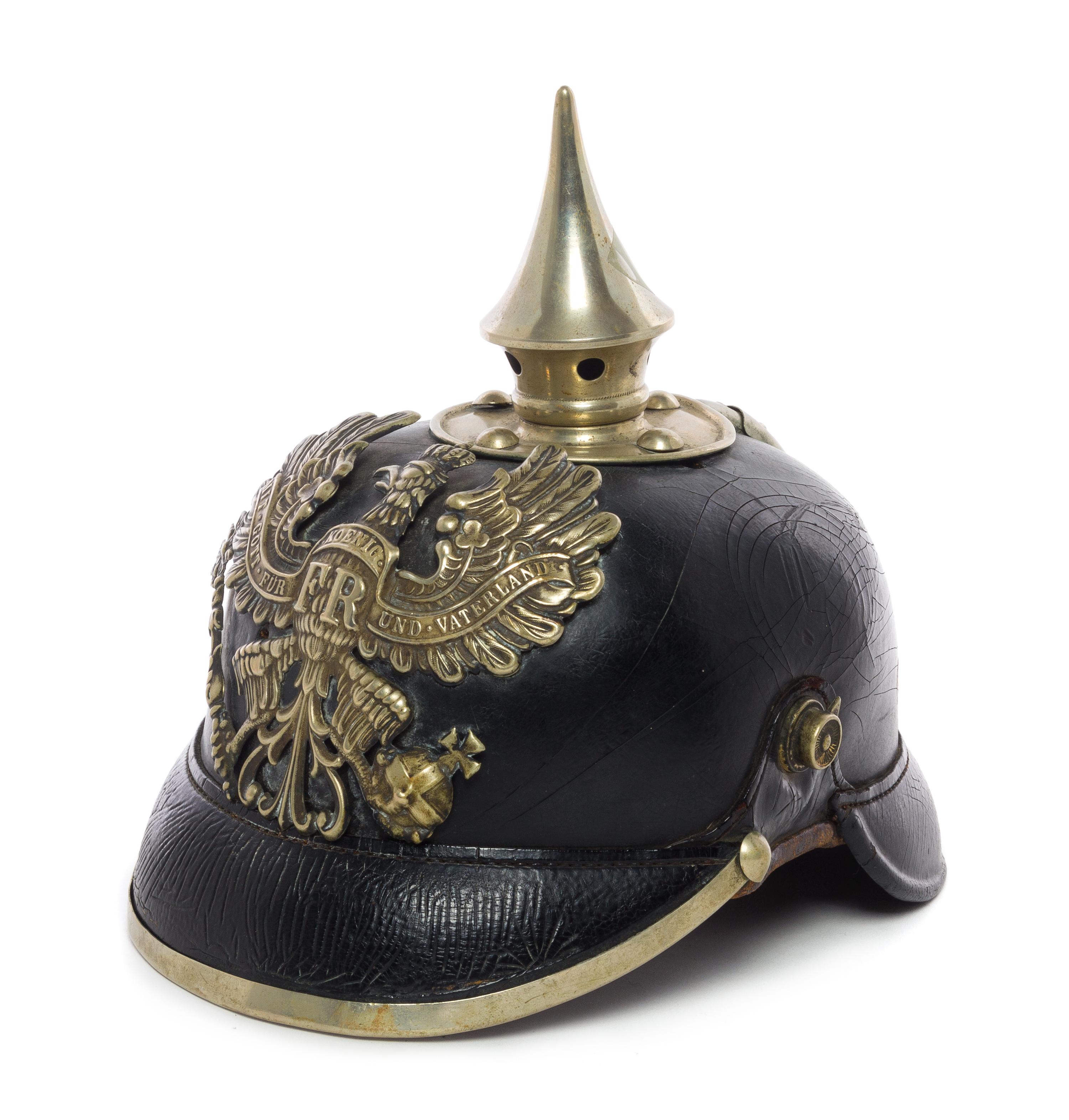 A Prussian Infantry Pickelhaube Length 9 1/2 inches. — EARLY 20TH CENTURY
