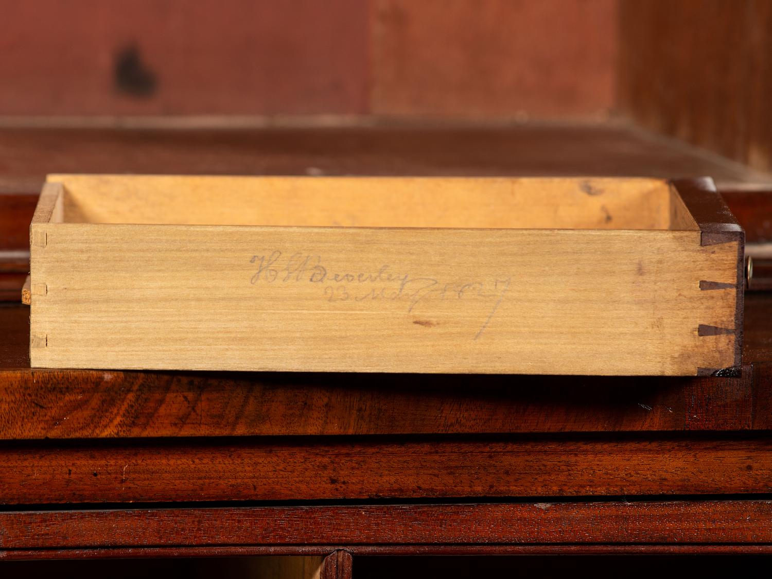 A Federal Figured Mahogany Secretary Bookcase