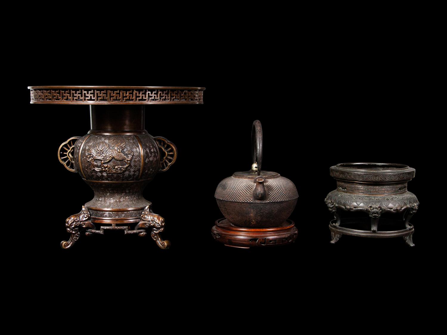 Three Japanese Bronze Articles
