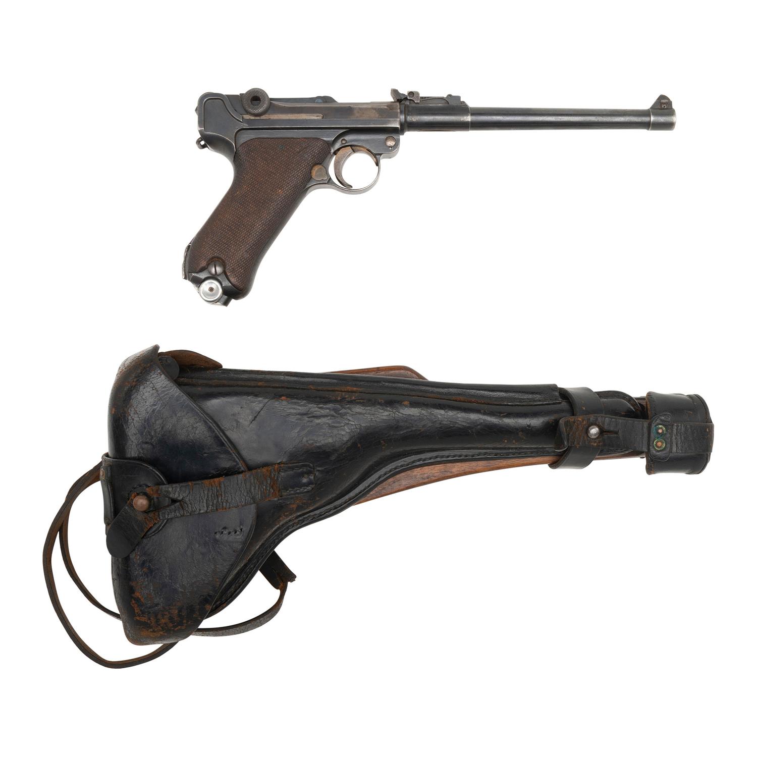 **DWM Artillery Luger Pistol with Matching Shoulder Board/Holster