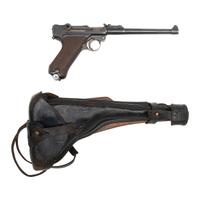 **DWM Artillery Luger Pistol with Matching Shoulder Board/Holster