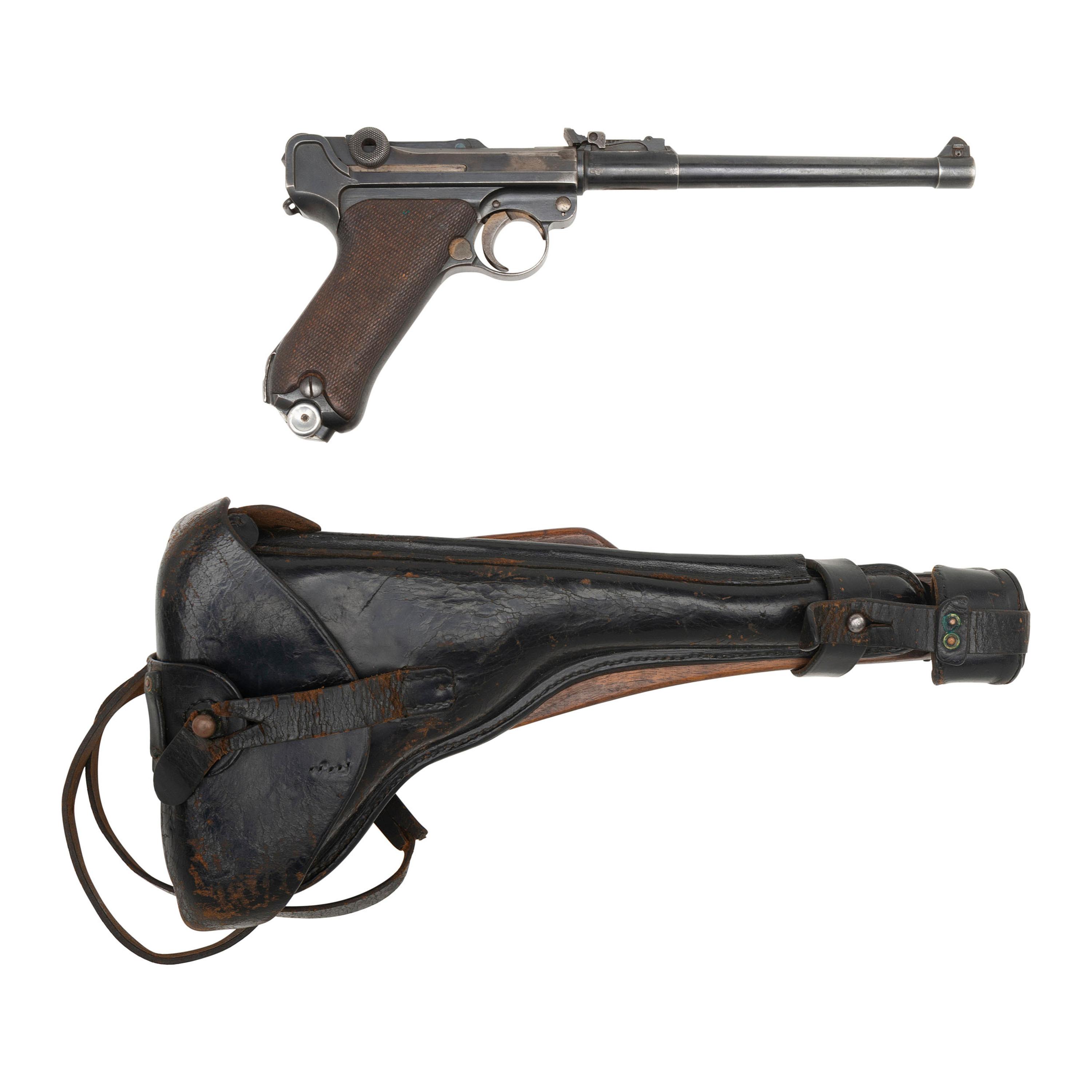**DWM Artillery Luger Pistol with Matching Shoulder Board/Holster